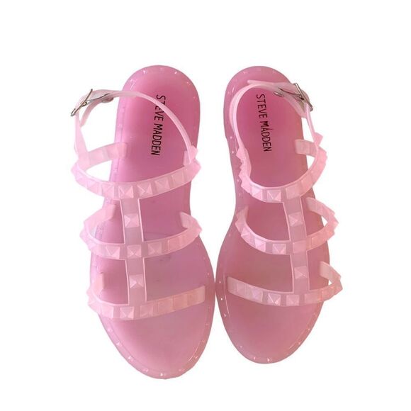 Steve Madden Pink Jelly Sandals - Picture 2 of 3